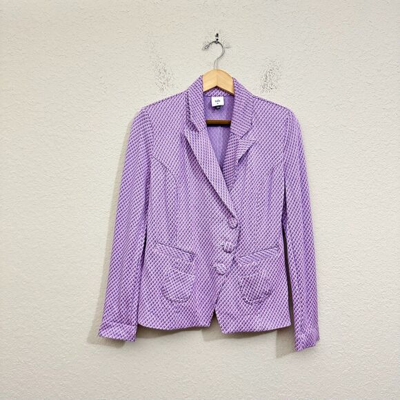 CAbi Jackets & Blazers - CABI The Maverick Imperial Blazer Jacket Lavender Argyle Office Preppy